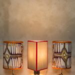 Cotton lampshades – 70’s Murano table glasses